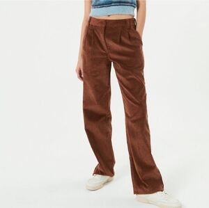 Aritzia Sunday Best Brown Corduroy Wide Leg Pants